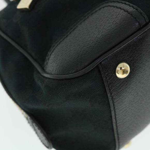 GUCCI GG Canvas Web Sherry Line Hand Bag Black Red Green Auth 51850 - Picture 15 of 16